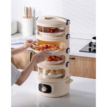 다용도 호빵 찐빵 만두 기계 가정용 찜기 보온, 베이스 4단