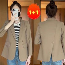 1+1 봄 가을 여성자켓 기본 정장 자켓 주름 방지/ 피부 친화/ 볼이 나지 않음