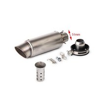 범용 오토바이 배기 SC 머플러 수정 파이프 레이싱 GP프로젝트 튜브 가와사키 Z750 900 CBR500 FZ1N S1000RR ER6N R6, -S-C- 51mm 6