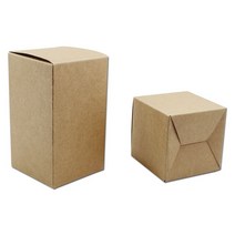 오토바이 배달통 배달가방 탑박스 갈색 크래프트 종이 접이식 상자 DIY 선물 패키지 판지 웨딩 파티 보관함 로트당 20 개, 1.Brown - 4x4x4cm
