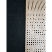 바나나목재 MDF 타공보드(방염처리) 12Tx1200x2400mm 흡음 방음합판 목재, 오크