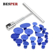 자동차덴트 자동차복원 자동차차찌그러짐복원 Besper 범용 자동차 덴트 수리 풀러 덴트 제거 수리 키트 자동차 수리 도구를 당기는 판금 플라스틱 흡입 컵, 풀러 키트(접착제 없음)