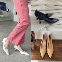 여성 가죽 스틸레토 웨딩 힐 펌프스 정장 하이힐 유니화 면접구두 6.5cm
