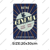 영화 및 tv 관련 요소 레트로 스타일 금속 사인 홈 벽 장식 바 술집 클럽 KTV 카페 등에서 사용 가능, 25 TP20- 545