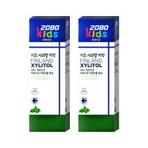 2080 자일리톨 키즈치약 80g, 2개