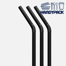 빨대 음료 블랙 자바라 자바라빨대 7x25cm 500개