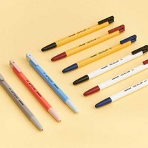 모나미 153 클립 볼펜 CLIP 0.5mm 0.7mm 1.0mm 낱개, 0.5레드