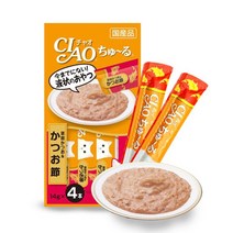 이나바 챠오 츄르 가다랑어&포 14gX4개입, 없음