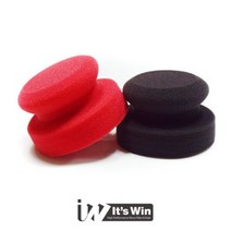 잇츠윈 스탬프윈 왁싱 스펀지 왁스 어플리케이터 왁싱 패드 레드 블랙 개당 판매, 레드(10cm)