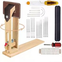 가죽공예 포니 바늘질 부자재 포니(가죽커버와 자석 포함), 갈색