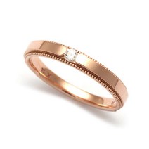 [비앤비골드] 18K 라운딩 로렛트 랩다이아 남성 반지 RCM38086