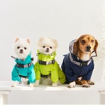 (국산) 비오는 날 뽀송뽀송한 산책 세이펫 하네스 우비, 세이펫 하네스 우비(아쿠아 민트)