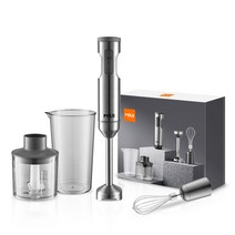 MIUI-핸드 이머전 블렌더 1000W 강력한 4-in-1 스테인리스 스틸 스틱 푸드 믹서 700ml 믹싱 비커 500ml 프로세서 거품기, PHB8001