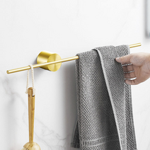 슈와츠코리아 무타공 욕실 수건걸이 60cm, 1개, 골드