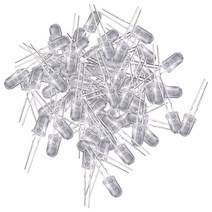 100 개 백색 LED 다이오드 조명 DC 3V 20mA 전구 램프 전자 부품 발광 다이오드를 따뜻하게 5MM, 보여진 바와 같이, 하나, 100개