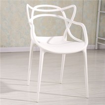 카페 디자인 마스터스 의자 1인용 식탁 커피숍 체어 인테리어 등받이 식탁 가벼운 스툴, 화이트