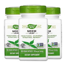 네이처스 웨이 Neem 님 리프 인도멀구슬나무 잎 475mg 100베지캡슐 3팩