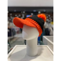 루이까스텔[NC강남] 22F/W LOUIS CASTEL 여성 방한용 골프모자 기모안감 벨벳와펜 라쿤퍼 방울 니트 캡, 오렌지