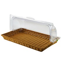 베이커리 카페 진열대 쿠키 빵 보관 라탄 트레이, 상세이페이지 참고, 뚜껑이 있는 가장 작은 베이지색 바구니