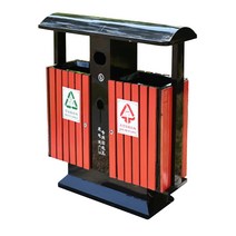 야외 쓰레기통 분리수거함 대형 캠핑장 공원 사무실, 북경 배럴 블랙