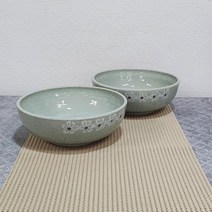 미각도예 냉면기 분청흰꽃[대면기 비빔기 비빔그릇 국수그릇 도자기그릇], 1p, 분청흰꽃