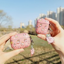 별의커비 캐릭터 캐리어 에어팟 (1/2세대 프로) 하드케이스 키링형, 별의커비(프로)
