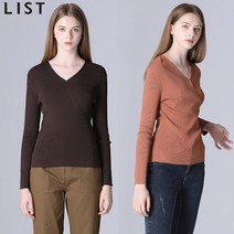 리스트 리스트 베이직 스모키 랩 니트