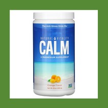 Natural Vitality 네츄럴 바이탈리티 마그네슘 분말 453g 스테비아잎 추출물 오렌지맛 Magnesium Carbonate stevia leaf extract