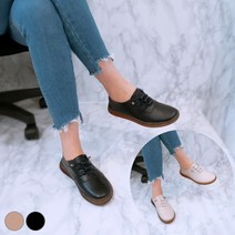 제이시 소가죽 볼넓은 여자컴포트화 단화 3CM K044