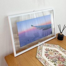 ac845-투명액자58CmX38Cm 비행기와하늘풍경 이미지2/블랙