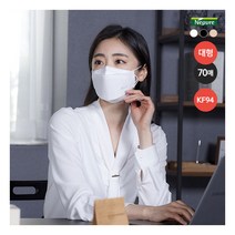 [네퓨어] 프리미엄 뉴 황사방역용마스크 KF94 대형 70매 (화이트/블랙/베이지 선택), 색상:베이지, 상세 설명 참조