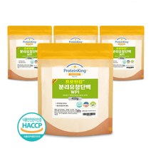 분리 유청 단백질 wpi 식약청 인증 HACCP 분말 실속대용량, 400g, 4개