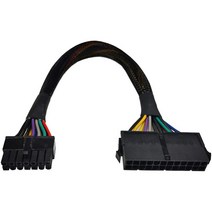 24 핀 ~ 14 핀 ATX PSU 주 전원 어댑터 꼰 슬리브 케이블 IBM 용 IBM 용 레노버 PC 및 서버 12 인치 (30cm), 하나, 보여진 바와 같이