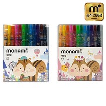 모나미 모니주 샤프식 색연필 12색(블루) 미술 그림 그리기 학교 어린이집 신학기 문구, 1개
