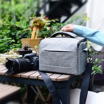믹스MICS 디카용 방수 카메라 렌즈 파우치 가방 속가방 숄더 가방 스트랩 슬링백 1P, 블랙