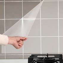자취방 주방 욕실 후두 기름때 얼룩 곰팡이 방지 접착식 투명 시트지 간편한 청소용품