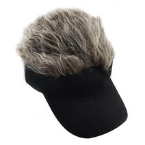 골프모자wig 골프 야구 모자 스파이크 머리카락 야구 모자 남성 여성 캐주얼 funny sunshade 조절 선 바이저, 갈색