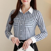 수스다 다이아 스트라이프 셔츠 블라우스 빅사이즈