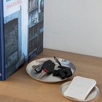 포그린넨워크 실버 라운드 트레이 2size, S