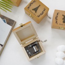 DQ-660우드 앤틱 수동 미니 오르골 1P 생일 선물, 풍차