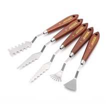유화나이프 세트 Dainayw 5Pcs 팔레트 나이프 오일 아티스트 스테인레스 스틸 스크레이퍼 아트 페인팅 용품 혼합 안료 아크릴 페인트