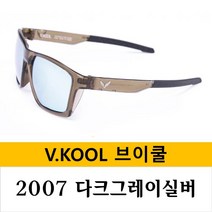 브이쿨 선글라스 VK2007 바람막이 세트 방풍 스포츠 고글, 다크그레이실버