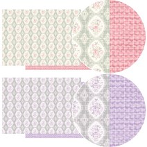 [20장] 에마블르(로제 바이올렛) 양면 랩핑지 2종 / 뜨개질 패턴 친환경 종이 선물 포장지 / 다이어리꾸미기 재료 [소란한하루], 2번 바이올렛