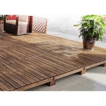 야외 데크 조립식 평상 테라스 정자 카페 원목 마루, 120x60m 높이 54cm