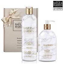 (선물포장)[공식판매처]베일리스앤하딩 화이트티 앤 네롤리 핸드&바디 2종 (핸드워시500ml + 바디워시 500ml)