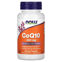 나우 푸드 CoQ10 쌀가루 하이프로멜로오스 마그네슘스테아레이트. 200mg 베지 캡슐 60정, 60mg, 180개