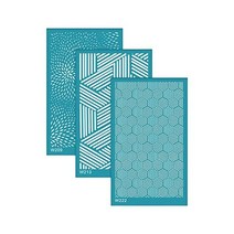 Harilla Kin 3 개 폴리머 클레이 도구 실크 스크린 스텐실 재사용 가능한 인쇄 귀걸이 장식 점토 스탬프 DIY 보석 제작 공예 E