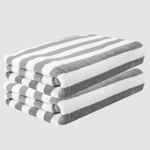 스트라이프 비치타올 타월 대형 중형 바스 목욕 수건 물놀이 수영 RKU-SSAC05, 2개, 그레이