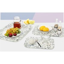 카페 레스토랑 업소 음료 서빙 쟁반 식당쟁반 사무실 커피쟁반, 제시카쟁반 화이트 M