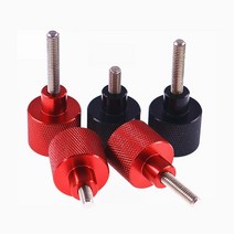 M10 알루미늄 합금 널링 손잡이 볼트 블랙 레드, 10mm, 1개
